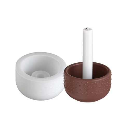 Mehrzweck Silikonkerzenhalterform Anpassbares Dot Design Candlestick Für Handwerkshome Decors Craft Sturdy Silicon Home Decors von Zkydhbd