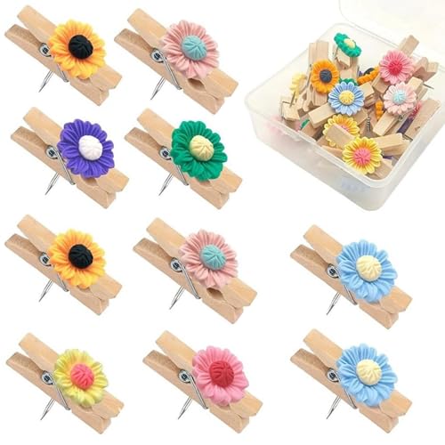 Packung Von 10 Mehrfarbigen Blumenschubstiften Dekorative Daumen Tacks Für Bulletin Boards Foto Displays Handwerksprojekte Buntes Holz Bulletin Board Decors Packung Von 10 Mehrfarbigen Blumenschubstiften Dekorative Daumen Tacks Für Bulletin Boards Foto Displays Handwerksprojekte Buntes Holz Bulletin Board Decors von Zkydhbd
