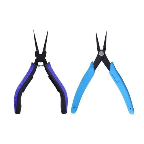 Set Von 2 Schmuckstücke Machen Zierzüge Kohlenstoffstahl Schmuck Zierzüge Ketten Nasenzellen Schmuck Making Nadel Flache Nasenzange Perlenversorgungen Vorräte von Zkydhbd