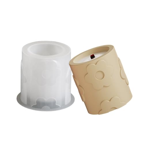 Silikon Crafting Form Kerzenhalter Formen Aufbewahrungsbecherformblumenmuster Geeignet Für Hausdekoration Enthusiasten Wiederverwendbares Silikonform von Zkydhbd