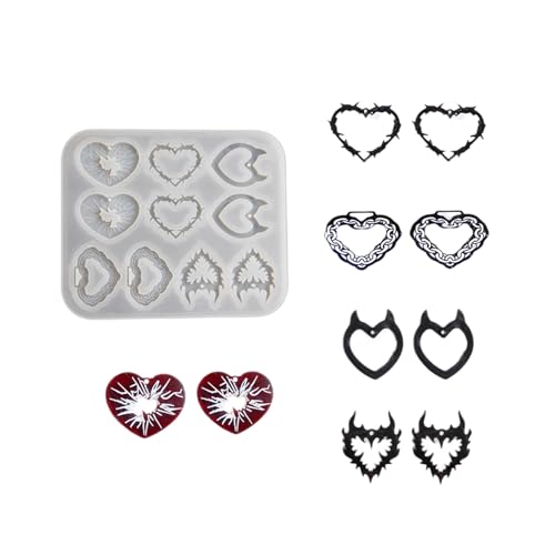 Silikonschlüsselkettenformen Harzschmuck Herzform Basteln Silikonschlüsselkettenformen Harzschmuck Herzform Basteln von Zkydhbd