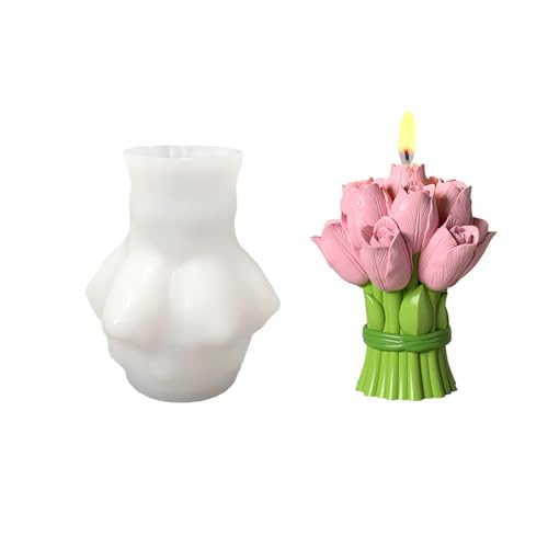 Tulps Kerzenherstellung Silikonform Wärme Toleranz Flexible Designs Für Home Dekoration Und Party Liefert Silikon Tulpen Kerzenform von Zkydhbd