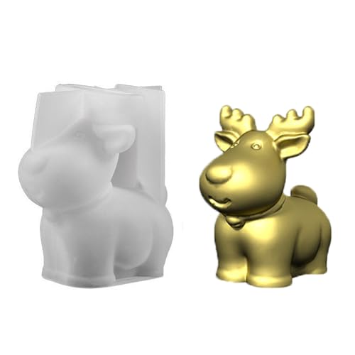 Weihnachts Silikonform Set Für Kerzenfeiertagdekorationen Mit Rentiere Snowman Designs Festival Silikon Backform von Zkydhbd