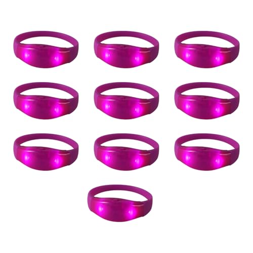 Zkydhbd 10pcs Sprachaktivierte Armbänder Glühende Armbänder Für Geburtstage Und Raves Blinking Armbandbänder Party Accessoires von Zkydhbd