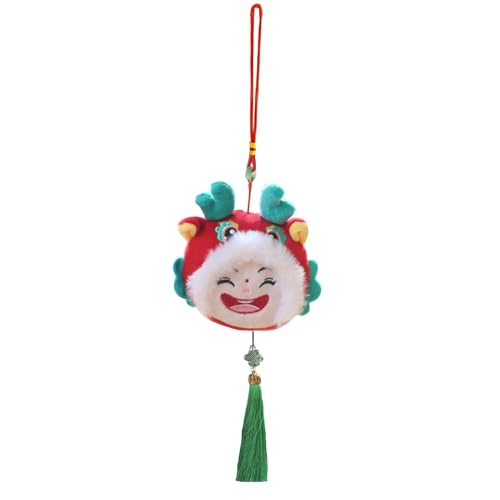 Zkydhbd Chinesische Neujahrsdekoration Dragon Plüsch Keychain Rucksack Anhänger Schöne Gefüllte Maskottchen Für Kinder Geschenke Süßes Plüsch Puppengeburtstagsgeschenk Für Freunde Zimmer Desktop von Zkydhbd