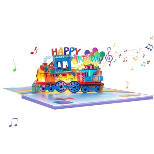 Zkydhbd Einzigartige 3D Leuchten Regenbogen Zug Postkarten Grußkarte Mit Musikfaltbarer LED Beleuchtung Überraschungskarte Mit Umschlag Zkydhbd Einzigartige 3D Leuchten Regenbogen Zug Postkarten Grußkarte Mit Musikfaltbarer LED Beleuchtung Überraschungskarte Mit Umschlag von Zkydhbd