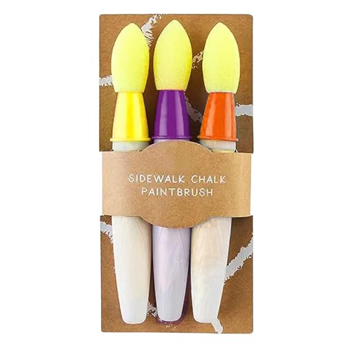 Zkydhbd Mach Dir Selbst Bürgersteigkreide Pinsel Pinsel Pack Von 3 Für Lebendige Kunst Auf Verschiedenen Oberflächen Ohne Giftige Kreide von Zkydhbd