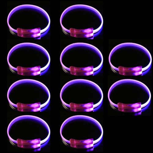 Zkydhbd Packung Von 10 LED Leuchtenden Armbändern Für Partys Farbenfrohe Plastik Armbänder Blinken Leuchte Armreifen Accessoire Für Kinder Zkydhbd Packung Von 10 LED Leuchtenden Armbändern Für Partys Farbenfrohe Plastik Armbänder Blinken Leuchte Armreifen Accessoire Für Kinder von Zkydhbd