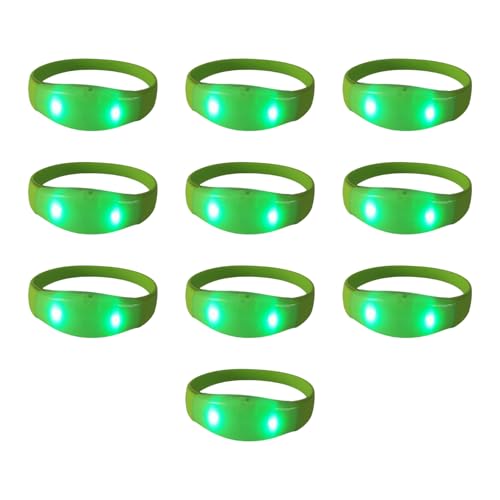 Zkydhbd Packung Von 10 LED Silikonarmbändern Blinkt Leuchten Armband Accessoire Multicolor Handgelenkbänder Schmuck Für Party Zkydhbd Packung Von 10 LED Silikonarmbändern Blinkt Leuchten Armband Accessoire Multicolor Handgelenkbänder Schmuck Für Party von Zkydhbd
