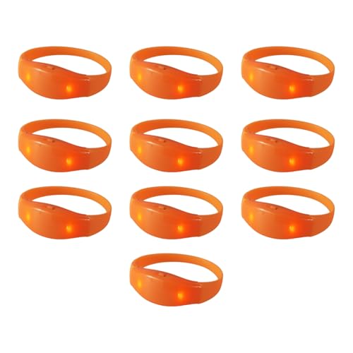 Zkydhbd Packung Von 10 LED Silikonarmbändern Blinkt Leuchten Armband Accessoire Multicolor Handgelenkbänder Schmuck Für Party Zkydhbd Packung Von 10 LED Silikonarmbändern Blinkt Leuchten Armband Accessoire Multicolor Handgelenkbänder Schmuck Für Party von Zkydhbd