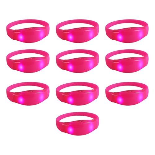 Zkydhbd Packung Von 10 LED Silikonarmbändern Blinkt Leuchten Armband Accessoire Multicolor Handgelenkbänder Schmuck Für Party Zkydhbd Packung Von 10 LED Silikonarmbändern Blinkt Leuchten Armband Accessoire Multicolor Handgelenkbänder Schmuck Für Party von Zkydhbd
