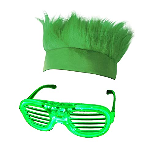 Zkydhbd St. Patricks Day Kostümzubehör Irisch Festival Grüner Kobold Kostüm Haarige Handbandhutbrillen Für Erwachsene Zkydhbd St. Patricks Day Kostümzubehör Irisch Festival Grüner Kobold Kostüm Haarige Handbandhutbrillen Für Erwachsene von Zkydhbd