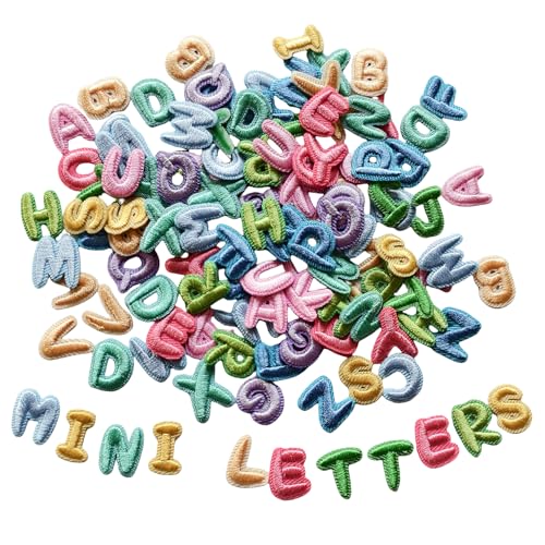 Zlettery 130 Stück Bügelbilder mit Buchstaben, 1,5 cm, 5 Sets mit 26 bestickten Alphabet-Aufnähern für Kleidung, Jacken, Hüte, Rucksäcke, Jeans, Farbe Zlettery 130 Stück Bügelbilder mit Buchstaben, 1,5 cm, 5 Sets mit 26 bestickten Alphabet-Aufnähern für Kleidung, Jacken, Hüte, Rucksäcke, Jeans, Farbe von Zlettery