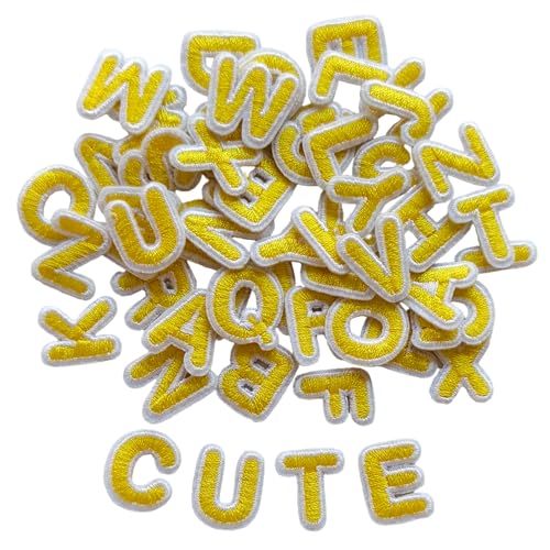 Zlettery 52 Stück Aufbügler Buchstaben Patches 1,8 cm, 2 Sets von 26 bestickten Alphabet A-Z Patches für Kleidung, Jacken, Hüte, Rucksäcke, Jeans, Gelb Zlettery 52 Stück Aufbügler Buchstaben Patches 1,8 cm, 2 Sets von 26 bestickten Alphabet A-Z Patches für Kleidung, Jacken, Hüte, Rucksäcke, Jeans, Gelb von Zlettery