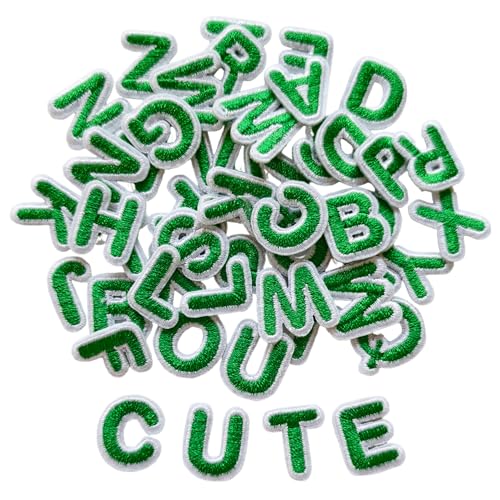 Zlettery 52 Stück Aufbügler Buchstaben Patches 1,8 cm, 2 Sets von 26 bestickten Alphabet A-Z Patches für Kleidung, Jacken, Hüte, Rucksäcke, Jeans, Grün Zlettery 52 Stück Aufbügler Buchstaben Patches 1,8 cm, 2 Sets von 26 bestickten Alphabet A-Z Patches für Kleidung, Jacken, Hüte, Rucksäcke, Jeans, Grün von Zlettery