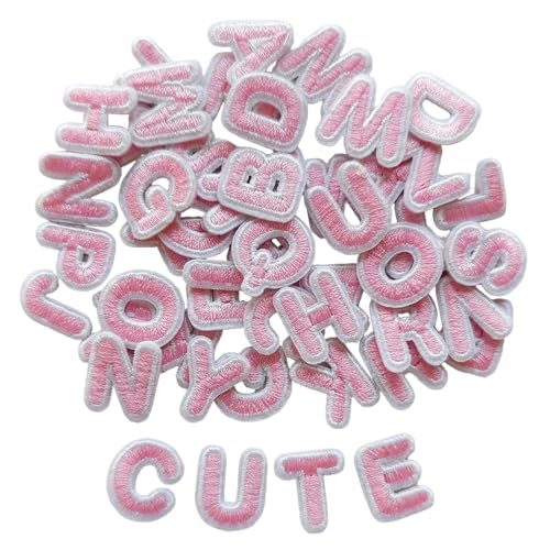 Zlettery 52 Stück Aufbügler Buchstaben Patches 1,8 cm, 2 Sets von 26 bestickten Alphabet A-Z Patches für Kleidung, Jacken, Hüte, Rucksäcke, Jeans, Rosa Zlettery 52 Stück Aufbügler Buchstaben Patches 1,8 cm, 2 Sets von 26 bestickten Alphabet A-Z Patches für Kleidung, Jacken, Hüte, Rucksäcke, Jeans, Rosa von Zlettery