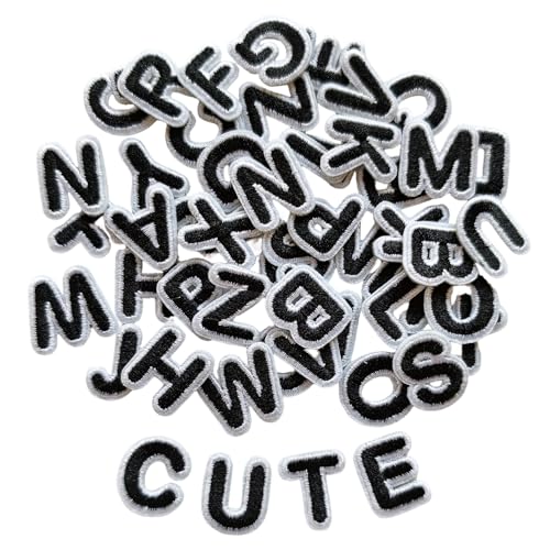 Zlettery 52 Stück Aufbügler Buchstaben Patches 1,8 cm, 2 Sets von 26 bestickten Alphabet A-Z Patches für Kleidung, Jacken, Hüte, Rucksäcke, Jeans, Schwarz Zlettery 52 Stück Aufbügler Buchstaben Patches 1,8 cm, 2 Sets von 26 bestickten Alphabet A-Z Patches für Kleidung, Jacken, Hüte, Rucksäcke, Jeans, Schwarz von Zlettery