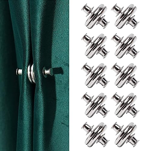 Zliger Magnetischer Vorhanghalter, 10 Paar 25mm, Silber, Legierung, unbehandelt Zliger Magnetischer Vorhanghalter, 10 Paar 25mm, Silber, Legierung, unbehandelt von Zliger