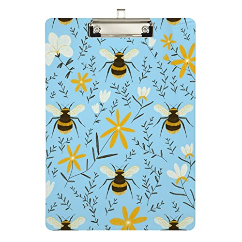 Dekorative Klemmbretter, Bienen-Blumenblätter, niedliche Klemmbretter, A4, Acryl, für Büro, Studenten, Krankenschwester, 31,8 x 22,9 cm Dekorative Klemmbretter, Bienen-Blumenblätter, niedliche Klemmbretter, A4, Acryl, für Büro, Studenten, Krankenschwester, 31,8 x 22,9 cm von Zltegako