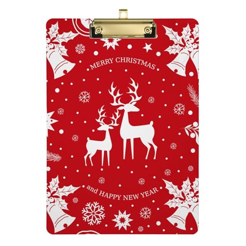 Festliches Muster, Weihnachts-Hirsch, rotes Klemmbrett, Organisation, wasserdichtes Klemmbrett, Notizblock, LKW-Fahrer von Zltegako