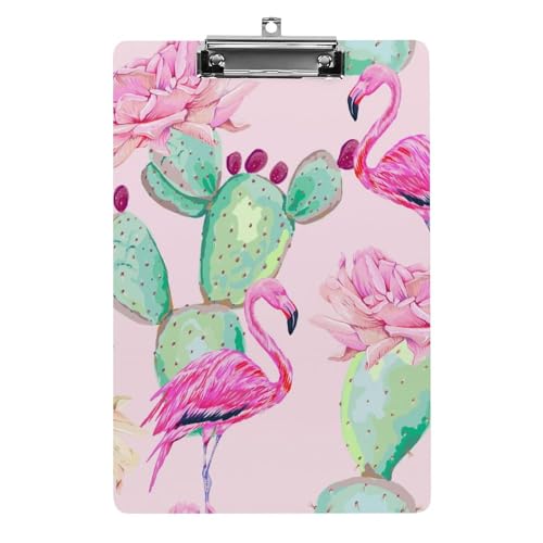 Flamingo Acryl-Klemmbrett mit niedrigem Profil, Metallclip, Schulbedarf, Klemmbrett Flamingo Acryl-Klemmbrett mit niedrigem Profil, Metallclip, Schulbedarf, Klemmbrett von Zltegako