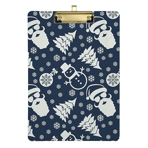 Hipster Klemmbrett für Krankenschwestern, Weihnachtsmann, Schneemann und Weihnachtsbaum, Standard-Loch, zum Aufhängen, für LKW-Fahrer von Zltegako