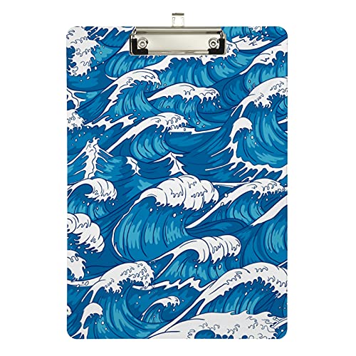 Japanesenstorms Kunststoff-Klemmbrett im Vintage-Stil, 22,9 x 32,8 cm, Acryl-Klemmbretter mit flachem Profil-Clip, A4, Briefformat, robustes Brett für Krankenschwestern, Studenten, Klassenzimmer, Büro Japanesenstorms Kunststoff-Klemmbrett im Vintage-Stil, 22,9 x 32,8 cm, Acryl-Klemmbretter mit flachem Profil-Clip, A4, Briefformat, robustes Brett für Krankenschwestern, Studenten, Klassenzimmer, Büro von Zltegako