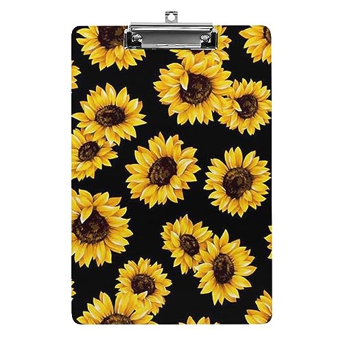 Klemmbrett A4, Frühlings-Sonnenblumen, Retro-Blumen-Klemmbrett, Acryl-Klemmbretter für Büro, Schule Klemmbrett A4, Frühlings-Sonnenblumen, Retro-Blumen-Klemmbrett, Acryl-Klemmbretter für Büro, Schule von Zltegako