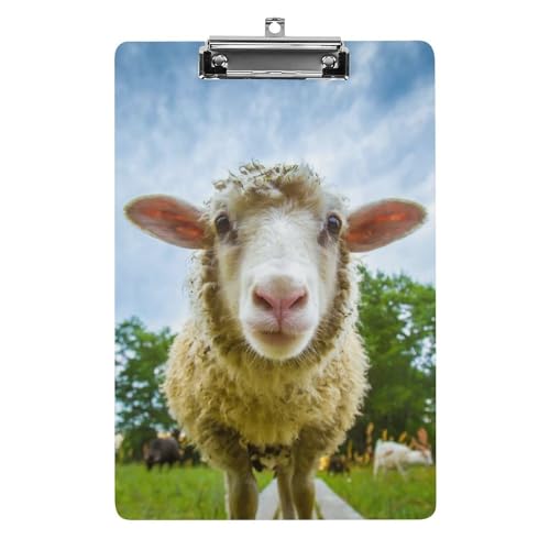 Zltegako Klemmbrett mit Schaf-Motiv, Briefgröße, Büroklammern, Still-Klemmbrett, Schreibbrett, Dokumentenhalter aus Acryl in Farbe8 für A4-Papier mit Low Profile Clip und mindestens 50 Blättern Zltegako Klemmbrett mit Schaf-Motiv, Briefgröße, Büroklammern, Still-Klemmbrett, Schreibbrett, Dokumentenhalter aus Acryl in Farbe8 für A4-Papier mit Low Profile Clip und mindestens 50 Blättern von Zltegako