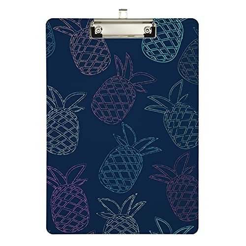 Kunststoff-Klemmbrett mit tropischem Ananas-Sommer-Stil, 22,9 x 32,8 cm, Acryl-Klemmbretter mit niedrigem Profil-Clip, A4, Briefgröße, robustes Brett für Lehrer, Studenten, Krankenschwestern, Designer Kunststoff-Klemmbrett mit tropischem Ananas-Sommer-Stil, 22,9 x 32,8 cm, Acryl-Klemmbretter mit niedrigem Profil-Clip, A4, Briefgröße, robustes Brett für Lehrer, Studenten, Krankenschwestern, Designer von Zltegako