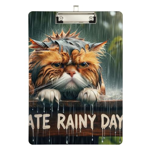 Lustige Katzen-Hass-Klemmbretter, flaches Klemmbrett für Klassenzimmer, Büro, Krankenpflege, A4, Briefgröße, 31,8 x 22,9 cm, silberfarbener Clip Lustige Katzen-Hass-Klemmbretter, flaches Klemmbrett für Klassenzimmer, Büro, Krankenpflege, A4, Briefgröße, 31,8 x 22,9 cm, silberfarbener Clip von Zltegako