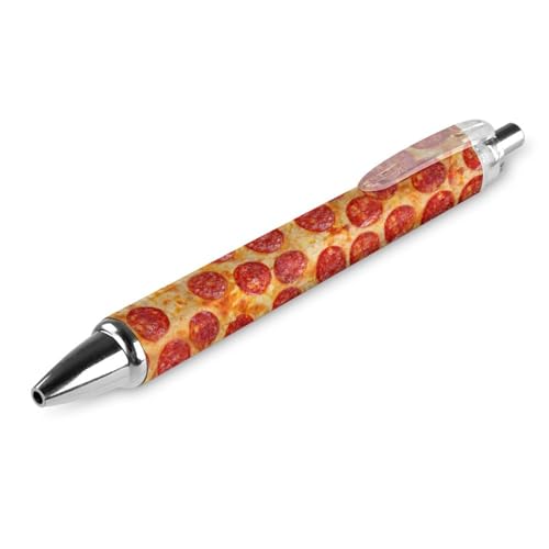 Lustiger einziehbarer Kugelschreiber, Pizza-Kugelschreiber, extra fein, 0,5 mm, schwarze Tinte, nachfüllbar, reibungsloses Schreiben für Teenager, Jungen, Mädchen von Zltegako