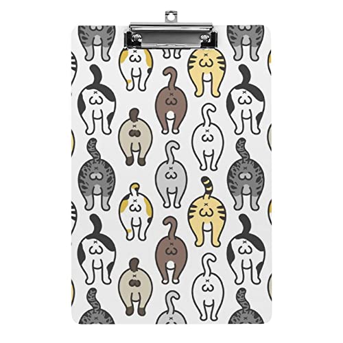 Lustiges Klemmbrett mit Katzenmotiv, mit starkem Metallclip, A4, Briefform, Acryl-Klemmbrett mit Loch zum Aufhängen Lustiges Klemmbrett mit Katzenmotiv, mit starkem Metallclip, A4, Briefform, Acryl-Klemmbrett mit Loch zum Aufhängen von Zltegako