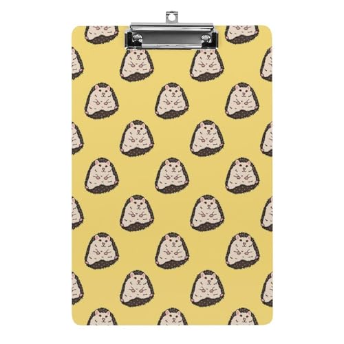 Lustiges Klemmbrett mit Stachelschwein oder Igel, mit starkem Metallclip, A4, Briefgröße, Acryl-Klemmbrett mit Loch zum Aufhängen Lustiges Klemmbrett mit Stachelschwein oder Igel, mit starkem Metallclip, A4, Briefgröße, Acryl-Klemmbrett mit Loch zum Aufhängen von Zltegako