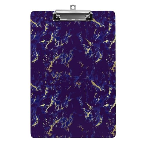 Lustiges Klemmbrett mit starkem Metallclip, A4, Acryl-Klemmbrett mit Loch zum Aufhängen, Blau und goldfarben Lustiges Klemmbrett mit starkem Metallclip, A4, Acryl-Klemmbrett mit Loch zum Aufhängen, Blau und goldfarben von Zltegako