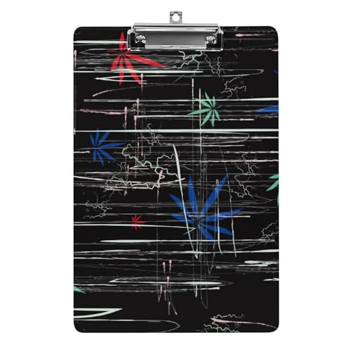 Lustiges Klemmbrett mit starkem Metallclip, A4, Briefgröße, Acryl-Klemmbrett mit Loch zum Aufhängen von Zltegako