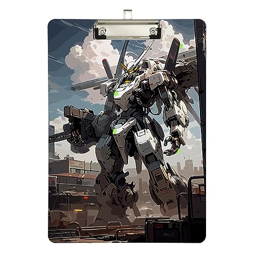 Mecha Roboter in City Klemmbretter, flache Klemmbretter für Kinder, A4 Briefgröße 31,8 x 22,9 cm, silberfarbener Clip Mecha Roboter in City Klemmbretter, flache Klemmbretter für Kinder, A4 Briefgröße 31,8 x 22,9 cm, silberfarbener Clip von Zltegako