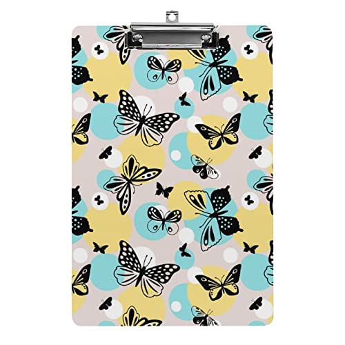 Schmetterling-Klemmbrett, bunt, A4-Größe, lustig, ästhetisch, Arbeiten, Studieren, Buchstaben, Standard-Klemmbrett, 32,5 x 21,6 cm, Hartfaserplatte für Schule, Klassenzimmer, Kinder, Schreiben Schmetterling-Klemmbrett, bunt, A4-Größe, lustig, ästhetisch, Arbeiten, Studieren, Buchstaben, Standard-Klemmbrett, 32,5 x 21,6 cm, Hartfaserplatte für Schule, Klassenzimmer, Kinder, Schreiben von Zltegako