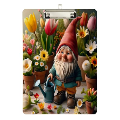 Spring Cute Gnome Clipboards, Low Profile Clipboard for Kids, A4 Letter Size 12.5 x 9 Inches Silver Clip Spring Cute Gnome Clipboards, Low Profile Clipboard for Kids, A4 Letter Size 12.5 x 9 Inches Silver Clip von Zltegako