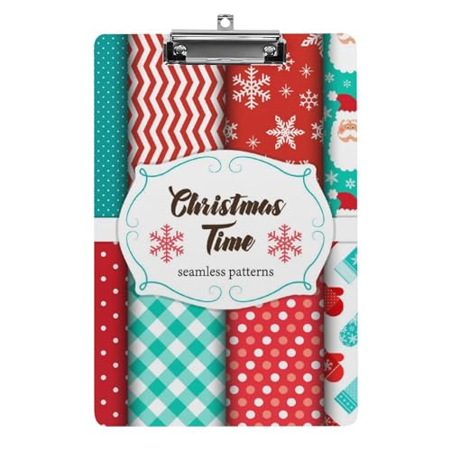 Weihnachtliches Klemmbrett mit traditionellem Muster, lustiges Klemmbrett mit starkem Metallclip, A4, Briefgröße, Acryl-Klemmbrett mit Loch zum Aufhängen Weihnachtliches Klemmbrett mit traditionellem Muster, lustiges Klemmbrett mit starkem Metallclip, A4, Briefgröße, Acryl-Klemmbrett mit Loch zum Aufhängen von Zltegako