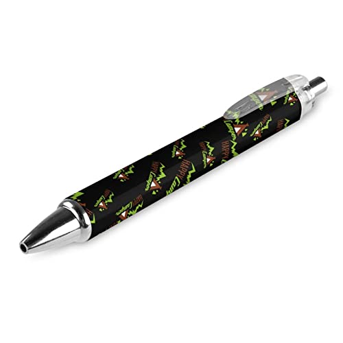 Zltegako Happy Camper Kugelschreiber, 0,5 mm, feine Spitze, einziehbar, schwarze Tinte, zum Schreiben, 1 Stück von Zltegako
