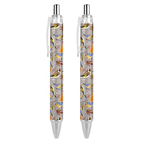 Zltegako Kugelschreiber, Motiv: Herbstvögel, Stieglitz und Rotkehlchen, nicht einziehbar, 0,5 mm, blaue Tinte, runde Spitze, Geschenk für Notizbuch, Schreiben, Büro, Männer und Frauen Zltegako Kugelschreiber, Motiv: Herbstvögel, Stieglitz und Rotkehlchen, nicht einziehbar, 0,5 mm, blaue Tinte, runde Spitze, Geschenk für Notizbuch, Schreiben, Büro, Männer und Frauen von Zltegako