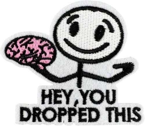HEY YOU DROPPED THIS Lustiger Flagge Patch Stickerei Taktische Abzeichen Aufnäher,Aufnäher Applikation Bügelbild,für taktische Rucksäcke, Hüte, Lunch-Taschen, Westen, Jacken von ZmdecQna