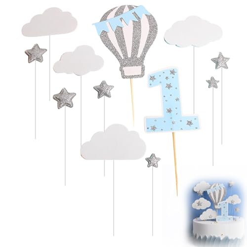 Tortenaufsätze "Happy 1st Birthday", 12 Stück, Geburtstagskuchendekorationen blau für Kuchen, glitzernde Sterne, Kuchenaufsätze, personalisierbar, für Mädchen und Jungen, Babys, 1. Geburtstag, Tortenaufsätze "Happy 1st Birthday", 12 Stück, Geburtstagskuchendekorationen blau für Kuchen, glitzernde Sterne, Kuchenaufsätze, personalisierbar, für Mädchen und Jungen, Babys, 1. Geburtstag, von ZmdecQna