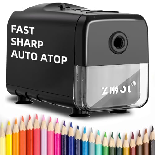 Zmol Electric Pencil Sharpener, Heavy Duty Pencil Sharpener for Colored Pencils, Auto Stop UL Listed Professional Sharpeners, Super Sharp & Fast, Pen Sharpener Plug in for 6.5-8 mm No. 2 Zmol Electric Pencil Sharpener, Heavy Duty Pencil Sharpener for Colored Pencils, Auto Stop UL Listed Professional Sharpeners, Super Sharp & Fast, Pen Sharpener Plug in for 6.5-8 mm No. 2 von Zmol