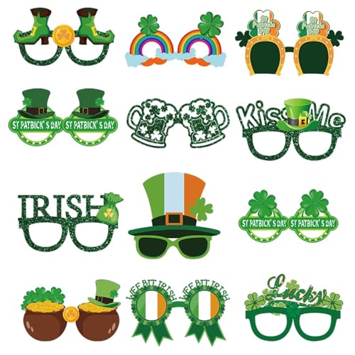 Zmupl 12 Stück St. Patricks Day Dekorationen Papiergläser Irische Party Selfie Foto Requisiten Kleeblatt Neuheit Brillen St. Patricks Day Dekoration Zubehör Party Favors Zmupl 12 Stück St. Patricks Day Dekorationen Papiergläser Irische Party Selfie Foto Requisiten Kleeblatt Neuheit Brillen St. Patricks Day Dekoration Zubehör Party Favors von Zmupl