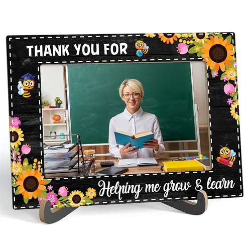 Zmyollo Best Teacher Bilderrahmen "Thank You For Helping Me Grow And Learn", Holz-Tisch-Bilderrahmen mit Ständer, Vintage-Fotoständer für Heimbüro, Lehrer-Wertschätzungsgeschenke, B21 Zmyollo Best Teacher Bilderrahmen "Thank You For Helping Me Grow And Learn", Holz-Tisch-Bilderrahmen mit Ständer, Vintage-Fotoständer für Heimbüro, Lehrer-Wertschätzungsgeschenke, B21 von Zmyollo