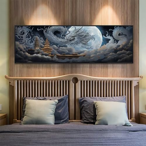 5D Diamond Painting Drache Mond Diamond Painting Erwachsene/Kinder, DIY Diamond Art Diamant Painting Bilder, Kristall Strass Diamant Malerei Basteln für Home Wand Décor, 39.3x106.2 Inch/100x270 cm 5D Diamond Painting Drache Mond Diamond Painting Erwachsene/Kinder, DIY Diamond Art Diamant Painting Bilder, Kristall Strass Diamant Malerei Basteln für Home Wand Décor, 39.3x106.2 Inch/100x270 cm von Znnegxiia