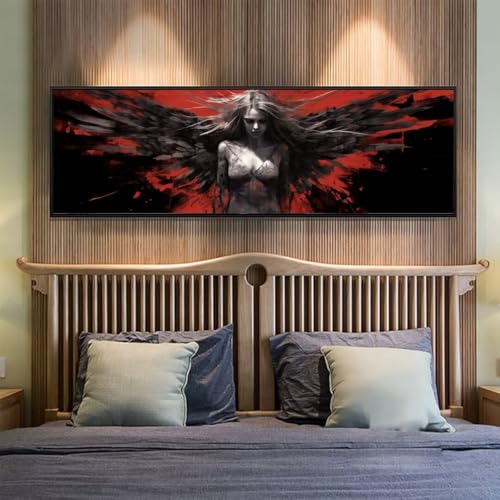 5D Diamond Painting Engel Flügel Diamond Painting Erwachsene/Kinder, DIY Diamond Art Diamant Painting Bilder, Kristall Strass Diamant Malerei Basteln für Home Wand Décor, 35.4x94.4 Inch/90x240 cm von Znnegxiia