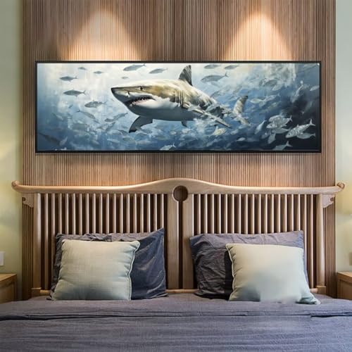 5D Diamond Painting Hai Ozean Diamond Painting Erwachsene/Kinder, DIY Diamond Art Diamant Painting Bilder, Kristall Strass Diamant Malerei Basteln für Home Wand Décor, 35.4x94.4 Inch/90x240 cm 5D Diamond Painting Hai Ozean Diamond Painting Erwachsene/Kinder, DIY Diamond Art Diamant Painting Bilder, Kristall Strass Diamant Malerei Basteln für Home Wand Décor, 35.4x94.4 Inch/90x240 cm von Znnegxiia